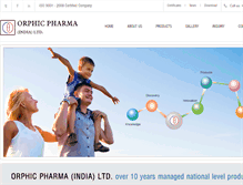 Tablet Screenshot of orphicpharma.com